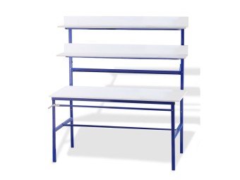 Table d'emballage - 2 tablettes et 2 dérouleurs bulles et kraft