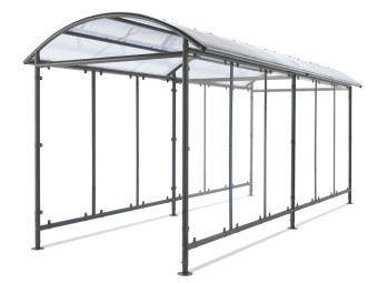 Abri vélos dôme version couloir - extensible