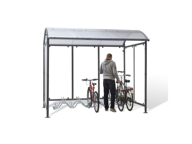 Abri vélos dôme 6 places - extensible Abri vélos dôme 6 places - extensible
