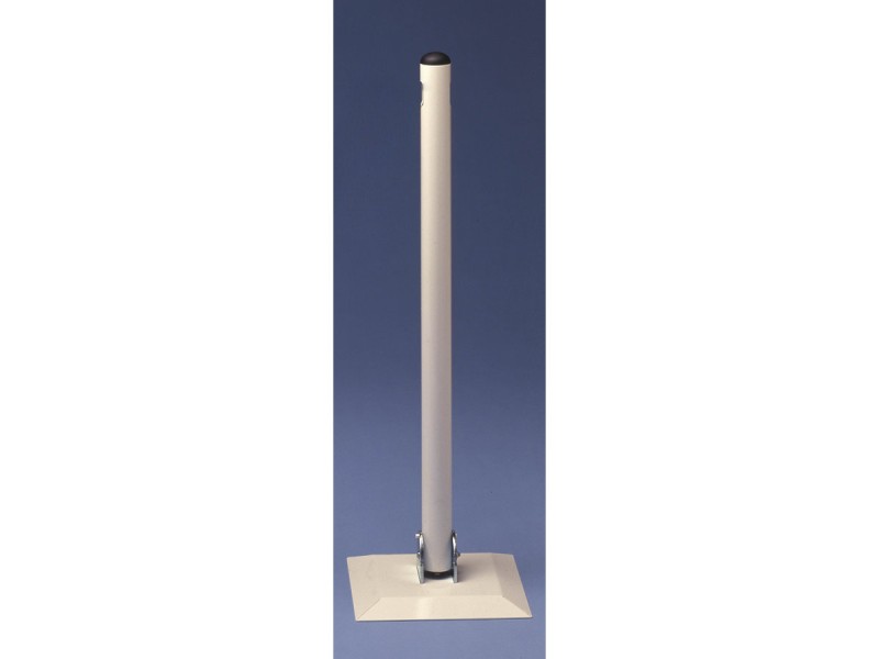 Poteau de délimitation en métal pour 1 ou 2 chaines socle rabattable Poteau de délimitation en métal pour 1 ou 2 chaines socle rabattable