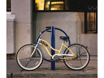 Support vélo rond Noréa en acier peint