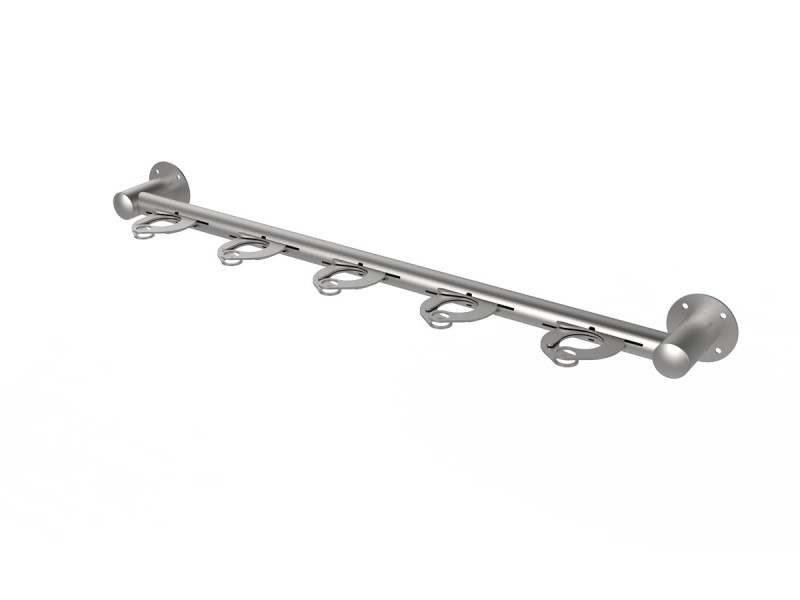 Support mural inox pour 5 trottinettes Support mural inox pour 5 trottinettes