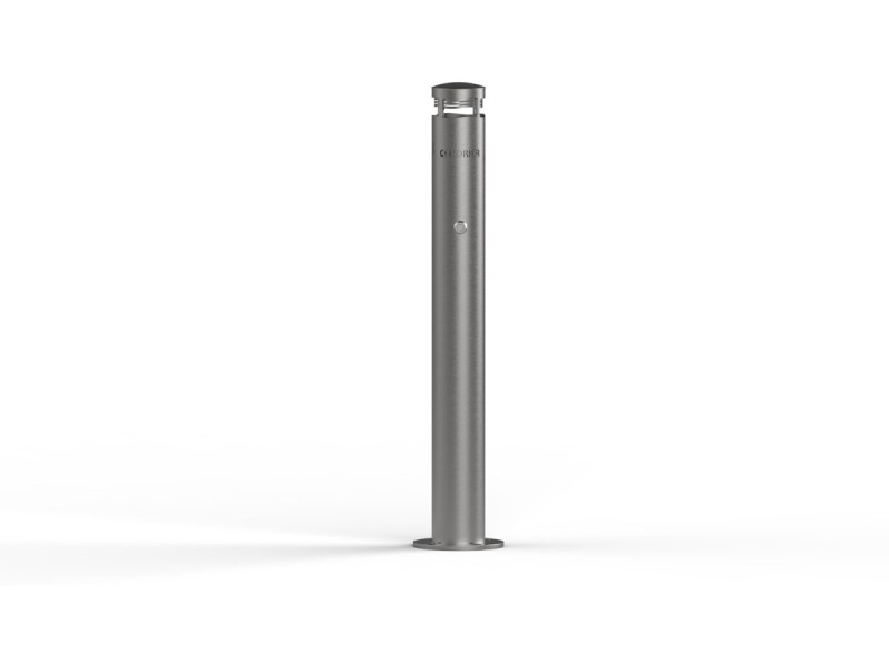 Cendrier borne à sceller en inox brossé