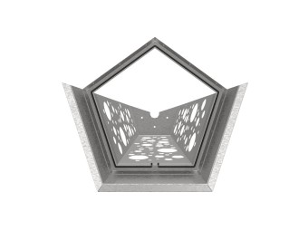 Corbeille POLYGONE inox