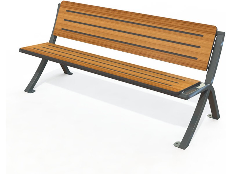 Banc public Bergerac stratifié compact