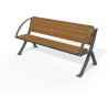 Banc public Bergerac stratifié compact avec accoudoir