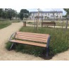 Banc public Bergerac stratifié compact avec accoudoir