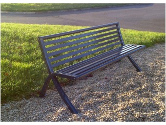 Banc public Horizon métal peint