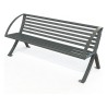 Banc public Horizon métal peint avec accoudoirs