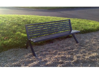 Banc public Horizon métal peint