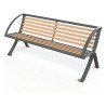 Banc public Horizon stratifié compact avec accoudoirs