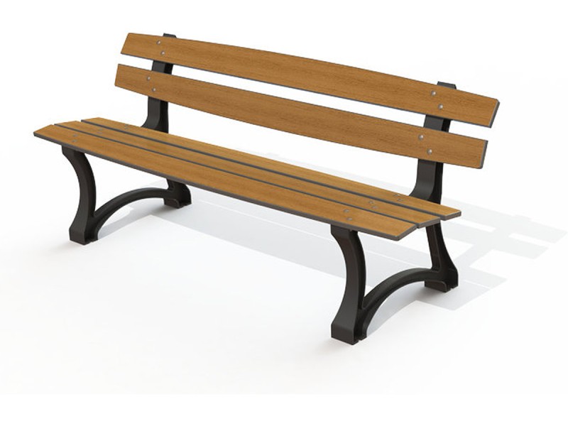 Banc public Richelieu stratifié compact bords arrondis