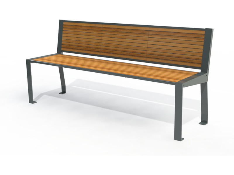 Banc public Square stratifié compact