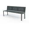 Banc public Square métal peint