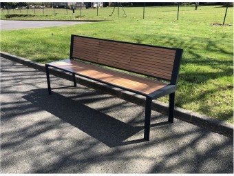Banc public Square stratifié compact