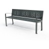 Banc public Square métal peint avec accoudoir