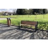 Banc public Square stratifié compact avec accoudoir