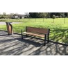 Banc public Square stratifié compact avec accoudoir