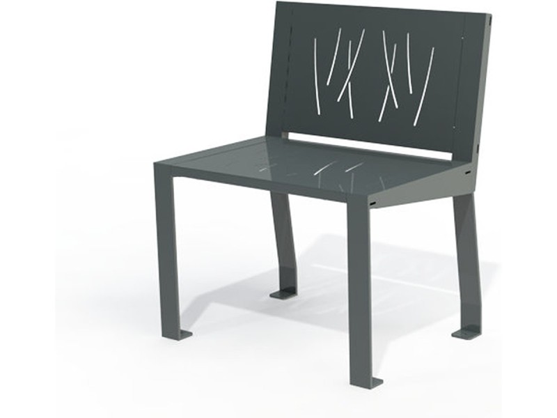 Chaise Square métal peint