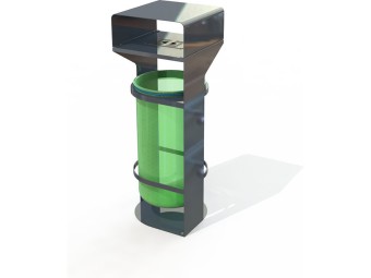 Cendrier intégré à une corbeille – Matériel professionnel | Equipexpert