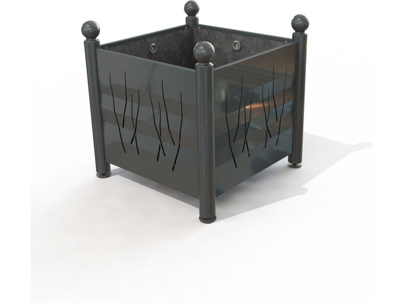 Jardinière Chartrons tête boule métal peint