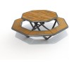 Table pique nique octogonale Horizon stratifié compact