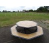 Table pique nique octogonale Horizon stratifié compact