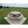 Table pique nique octogonale Horizon stratifié compact