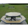 Table pique nique octogonale Horizon stratifié compact