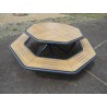 Table pique nique octogonale Horizon stratifié compact