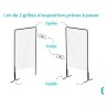 Lot de 2 grilles d'exposition prètes à poser