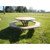 Table pique nique octogonale Horizon stratifié compact