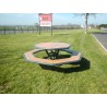 Table pique nique octogonale Horizon stratifié compact