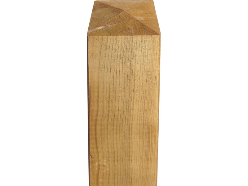 Borne anti-stationnement en bois carré pointe diamant Borne anti-stationnement en bois carré pointe diamant