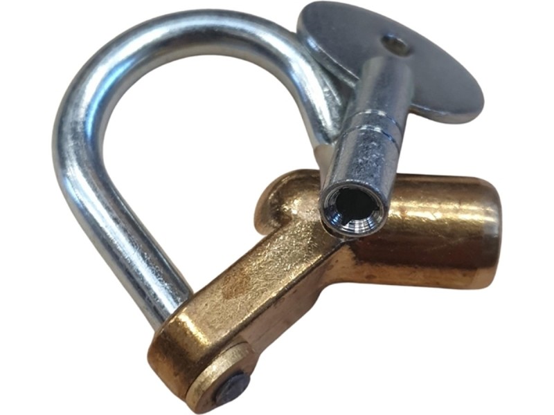 Cadenas et clé triangle (pompier) pour kit d'amovibilité borne bois Cadenas et clé triangle (pompier) pour kit d'amovibilité borne bois