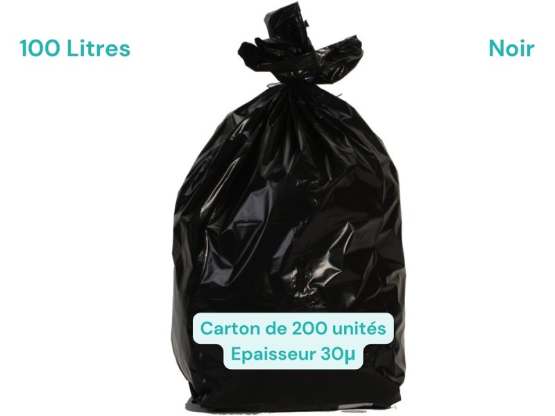 Sac poubelle noir 100L