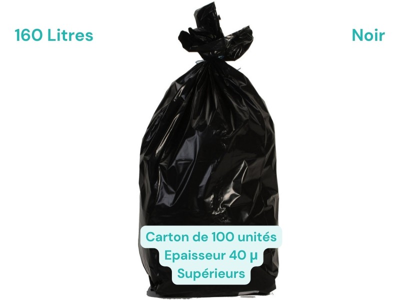 Sac poubelle noir 160L