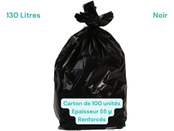 Sac poubelle noir 130L