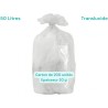 Sac poubelle translucide 50L
