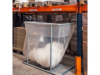 Support pour sac poubelle grand volume - 1400L