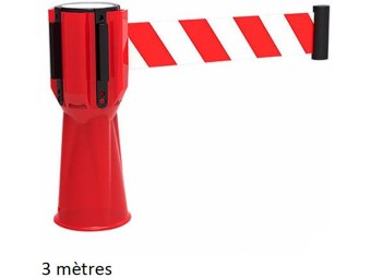 Enrouleur dérouleur de sangle pour cône de signalisation