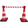 Enrouleur dérouleur de sangle pour cône de signalisation