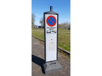 Balise anti-stationnement avec pochette A4