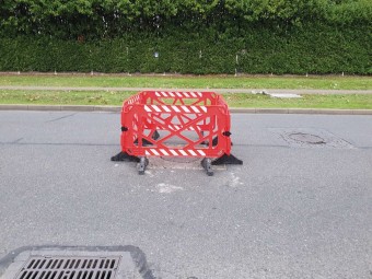 Barrière Vauban PVC de chantier