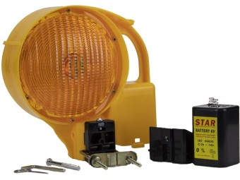 Lot de 5 feux clignotants pour barrière temporaire ou K5C