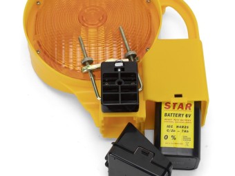 Lot de 5 feux clignotants pour barrière temporaire ou K5C