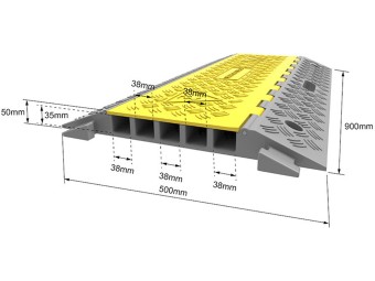 Passe-câble 5 canaux - hauteur 50mm