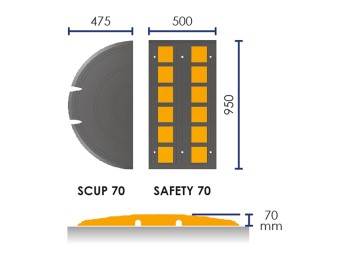 Ralentissement large type coussin - SAFETY