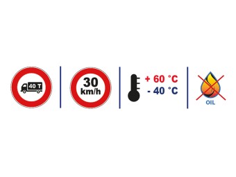 Ralentisseur caoutchouc FAST - 50, 60 ou 70 mm