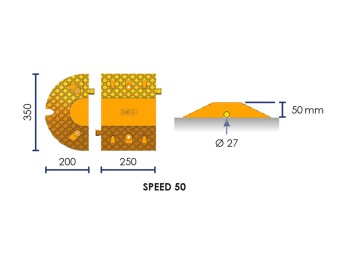 Ralentisseur caoutchouc modulable SPEED